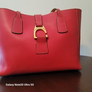 Dooney & Bourke Red Leather Shannon Tote